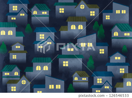 住宅區在晚上 126546533