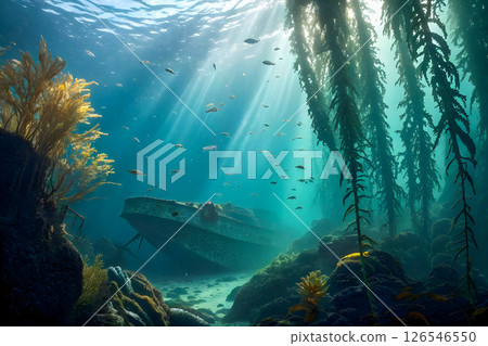 underwater wild fish in a coral reef underwater wild fish in a coral reef 126546550