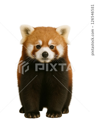 紅熊貓的正面肖像 126546581