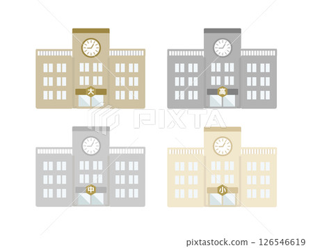 School building illustration set 126546619
