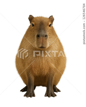 水豚正面全身 水豚正面全身 126546784