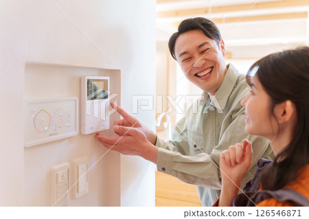 Monitor intercom installation contractor 126546871