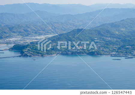 從飛機上看到的高知縣南部（從太平洋到降落在高知機場） 126547443