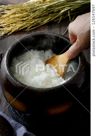Freshly cooked rice 126547697