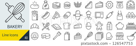 Bakery icon set Bakery icon set 126547753