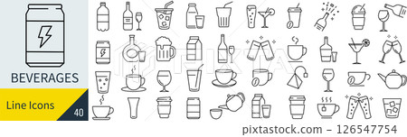 Drinks icon set 126547754