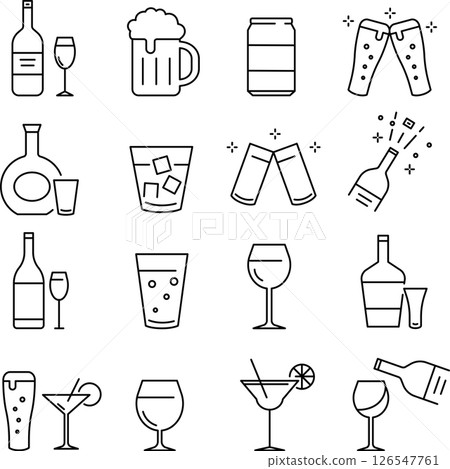 酒精圖標集 126547761