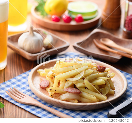 German Potatoes Made with Frozen French Fries 126548042