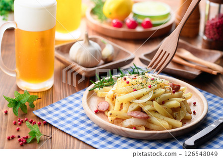 German Potatoes Made with Frozen French Fries 126548049