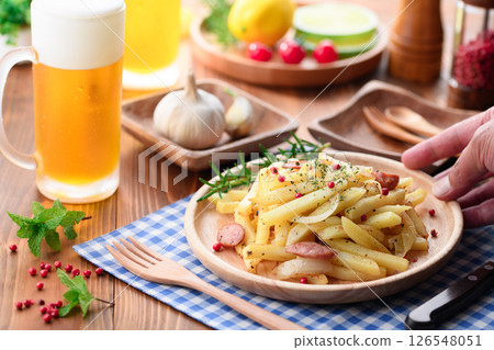 German Potatoes Made with Frozen French Fries German Potatoes Made with Frozen French Fries 126548051