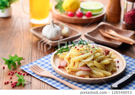 German Potatoes Made with Frozen French Fries 126548053