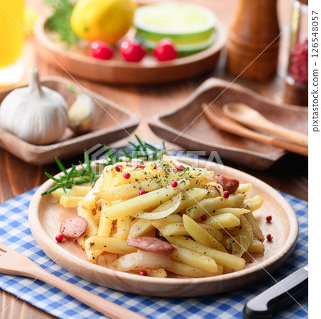 German Potatoes Made with Frozen French Fries 126548057