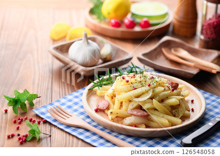 German Potatoes Made with Frozen French Fries 126548058