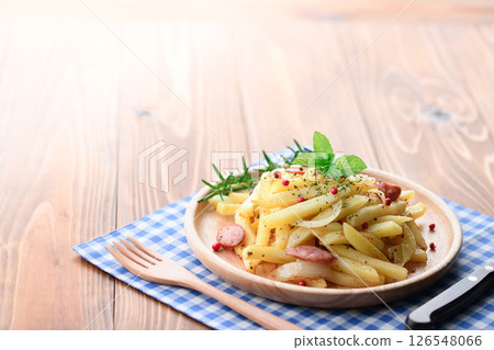 German Potatoes Made with Frozen French Fries 126548066