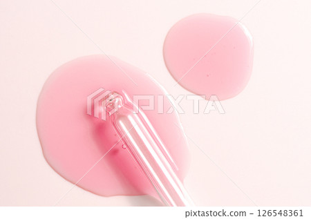 A sample of a moisturizing gel or serum for the skin. White background 126548361
