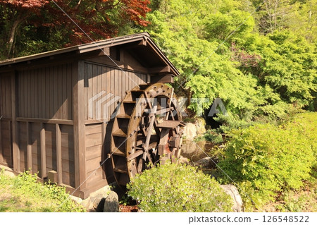Waterwheel at the entrance to Bokusui Falls (Hitsujiyama Park, Chichibu City, Saitama Prefecture) Waterwheel at the entrance to Bokusui Falls (Hitsujiyama Park, Chichibu City, Saitama Prefecture) 126548522