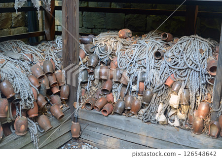 Octopus pot in a fisherman's house in Shikokumura, Tokushima Prefecture - 2 126548642