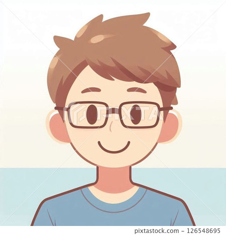 戴著眼鏡微笑的男人 126548695