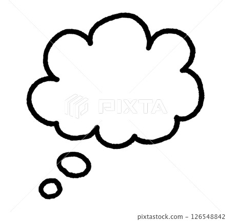 手繪雲形對話泡泡 手繪雲形對話泡泡 126548842