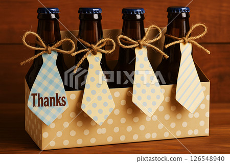 Beer and Father's Day Gift Present Wrapping 3 "AI Generated Images" 126548940