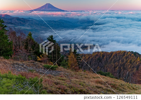 Fuji of the morning glow seen from the Bodhisattva 126549111
