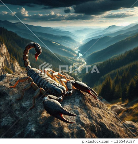Desert scorpion illustration 126549187
