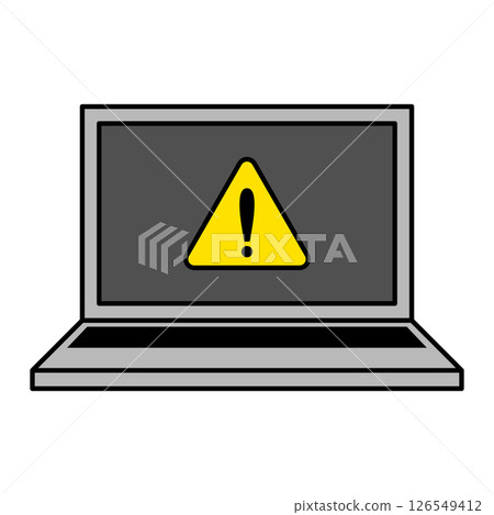 筆記型電腦螢幕上出現錯誤符號 筆記型電腦螢幕上出現錯誤符號 126549412