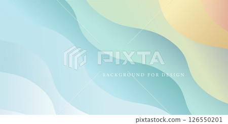Pastel flow abstract wavy background. Colorful minimal artwork print for for presentation, web, banner, wallpaper or template. Vector modern design Pastel flow abstract wavy background. Colorful minimal artwork print for for presentation, web, banner, wallpaper or template. Vector modern design 126550201