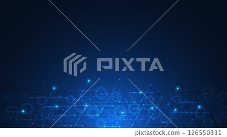 Abstract technology background with arrows and lines. Concepts and ideas for hi-tech digital technology and engineering design. 126550331