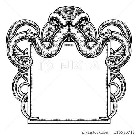 Cthulhu Octopus Cthulu Tentacle Kraken Sign Cthulhu Octopus Cthulu Tentacle Kraken Sign 126550715