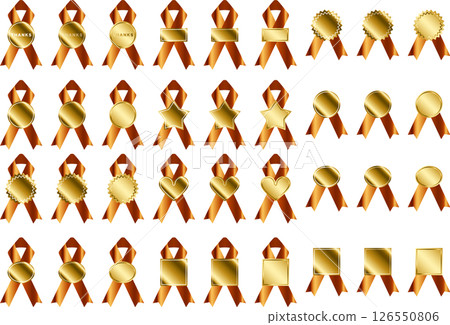 標籤、緞帶、9顆橘色 126550806