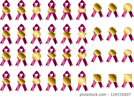 標籤、色帶、12 洋紅色 標籤、色帶、12 洋紅色 126550807