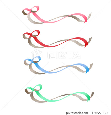Colorful ribbon illustration set 126551125