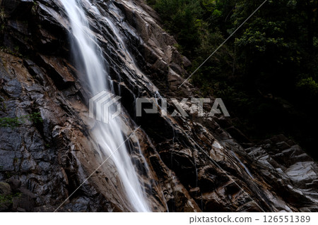新綠時節的湯山溫泉三瀧川源頭青瀧瀑布 126551389