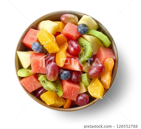 bowl of fresh fruit salad 126552788
