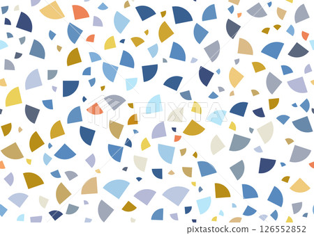 Seamless pattern of multicolored abstract shapes. Template for textures, textiles, wallpapers, banners, invitations and simple backgrounds. Layout for cover, poster, postcard, interior and decorative Seamless pattern of multicolored abstract shapes. Template for textures, textiles, wallpapers, banners, invitations and simple backgrounds. Layout for cover, poster, postcard, interior and decorative 126552852
