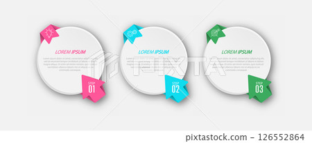 nfographics. 3 stages of development, marketing, workflow or plan. Business strategy with icons nfographics. 3 stages of development, marketing, workflow or plan. Business strategy with icons 126552864