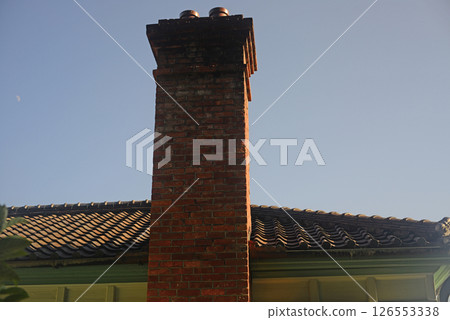 Brick chimney of a foreign-style house from the late Meiji period in Shikokumura Brick chimney of a foreign-style house from the late Meiji period in Shikokumura 126553338