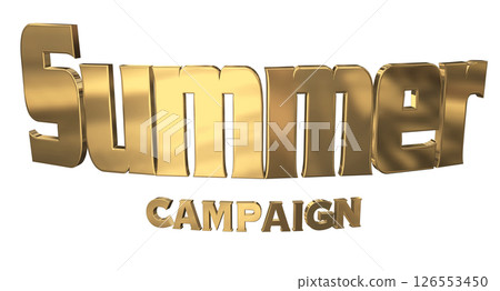 3DCG text "Summer Campaign" 126553450
