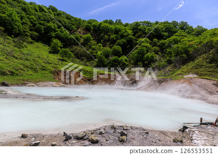 Noboribetsu City, Hokkaido: The boiling kettle-like Oku-no-yu Hot Springs [June] 126553551