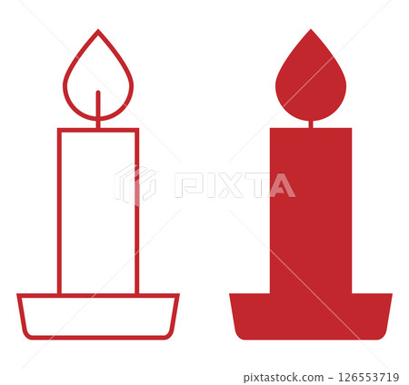 Candle icon red Candle icon red 126553719