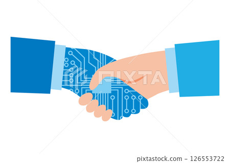 與數位合作的例證 126553722