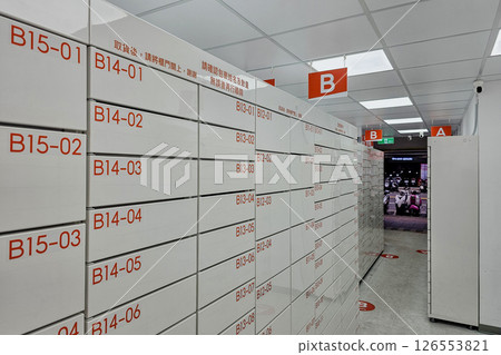 Taiwan - 2025: Shopee smart self-service store scene. Shopee is an e-commerce technology company. Taiwan - 2025: Shopee smart self-service store scene. Shopee is an e-commerce technology company. 126553821