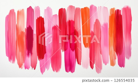 紅色和粉紅色水彩背景,油漆筆觸 紅色和粉紅色水彩背景,油漆筆觸 126554035