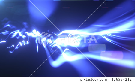 Blue glowing streams of energy bursting from a central point, with light distortions and sci-fi aesthetics Blue glowing streams of energy bursting from a central point, with light distortions and sci-fi aesthetics 126554212