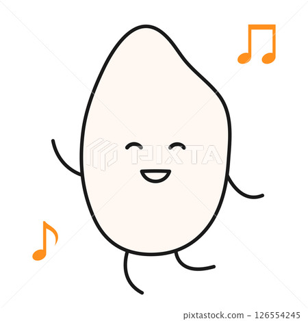 Illustration of rice expressing joy through dancing Illustration of rice expressing joy through dancing 126554245