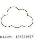 Simple cloud illustration icon 126554657