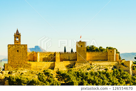 The Alcazaba fortress in Antequera, Spain. The Alcazaba fortress in Antequera, Spain. 126554670