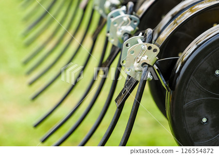 Hay rake machine detail Hay rake machine detail 126554872