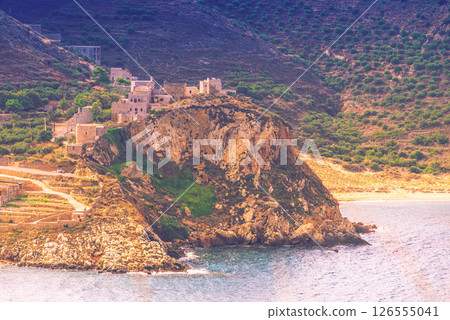 Greek coastline on Peloponnese, Mani Peninsula 126555041